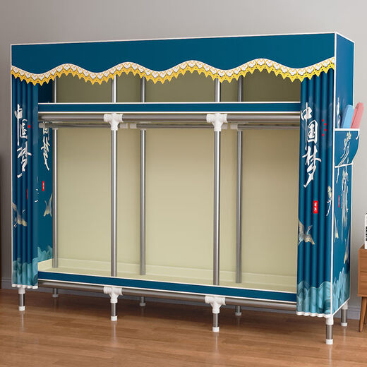 Epson load-bearing over 1600Jin Jin is equal to 0.5kg Cloth wardrobe for home bedroom rental use simple assembly full steel frame thickened steel pipe Instant success Length 83 Width 45 Height 170