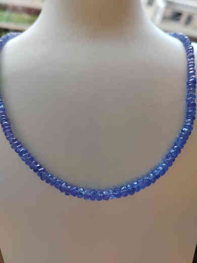 Ожерелье Fujiu Natural из Индии, импортированное из танзанита, высококачественное, ледяное, прозрачное, сине-фиолетовое, ожерелье из драгоценного камня, ожерелье из розового турмалина, браслет, новое поступление, размер благосостояния 3,2 или около того, длина браслета 16+