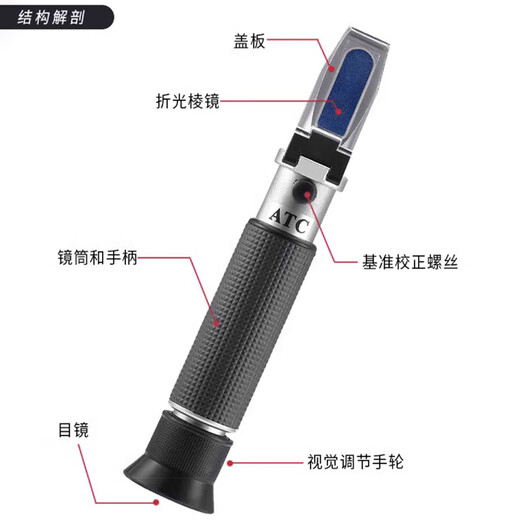 Lekali Copper core salinity meter Seawater specific gravity meter Aquatic salinity salt meter High-precision handheld refractometer