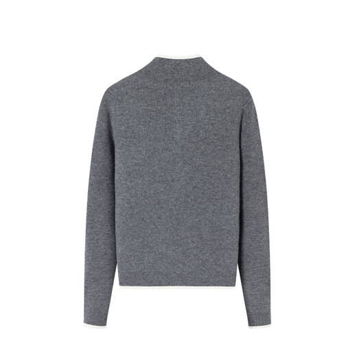 Navigare Italian dinghy women's all-wool sweater cardigan jacket 2334094503 gray/white XL