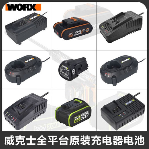 威克士（WORX）20锂电池充电器快充多功能工具钻洗车机吸尘电锯小脚 WA3883充电器(/澳门客户)