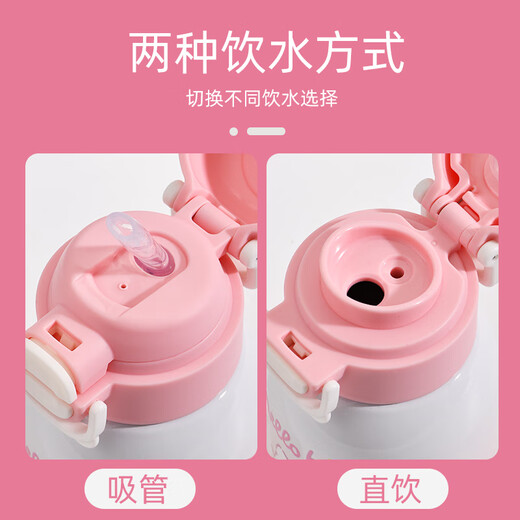 Sanrio Water Cup 316 Edelstahl Thermosbecher Kaltbecher 580 ml Tasse Doppelgetränk Kinderwasserbecher 1480 Katy Katzenpulver
