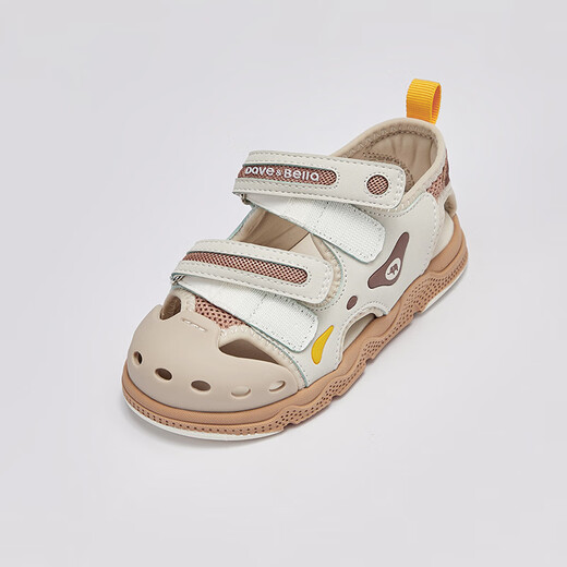 DAVE&BELLA children's mesh sandals summer non-slip boys toddler shoes children's casual shoes fashionable baby boy shoes khaki ready stock 26