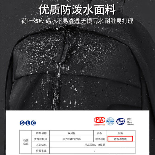 Huili backpack men's casual computer bag splashproof travel backpack business student junior high school student high school student college student school student school student school student black [upgrade enlarged version]