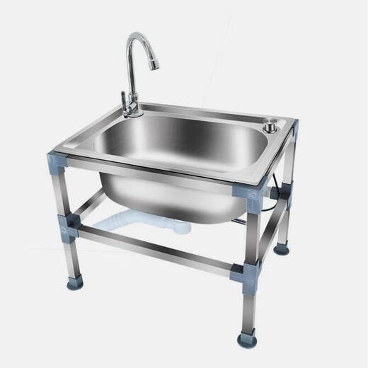 ZKHE toilet bathroom stainless steel mop pool balcony mop pool floor-standing outdoor multi-functional mop pool washing mop manual water mop pool/48*35CM simple configuration