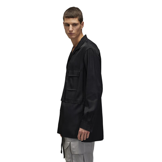 Y-3【出游必备】2025新款男士衬衫中长款休闲上衣52JD3524 黑色 S