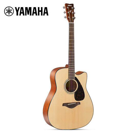 Yamaha (YAMAHA) FG800MC Acoustic Model Solid Wood Veneer Beginner Folk Guitar Cutaway Guitar 41-inch Wood Color
