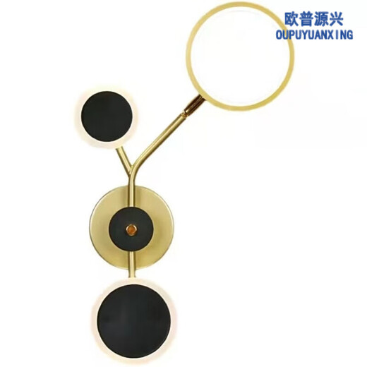 
Wall lamp Bedroom bedside lamp Modern simple Nordic creative living room background wall lamp corridor LED lamp YX1049 Black 38m+ Warm light