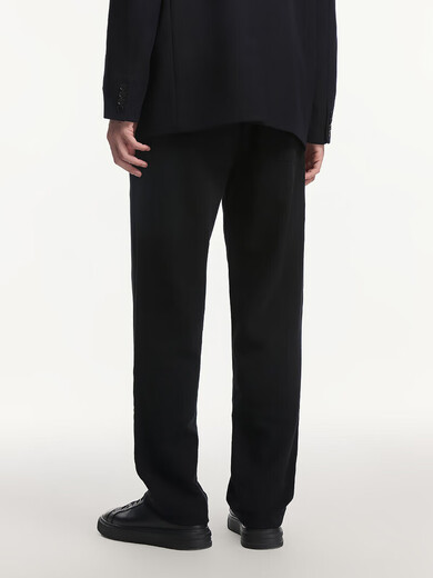 JACK&JONES new spring and summer fashionable commuting simple versatile comfortable solid color pure cotton sports sweatpants straight casual pants for men E40 black M is a bit large, it is recommended to take one size smaller