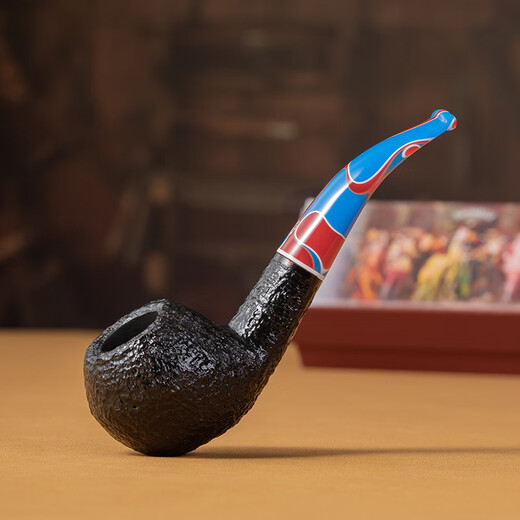 
Sharphan (SAVINELLI) imported from Italy with traditional 673 collection of handmade heather pipes, large solid wood curved pipes, men's gifts [Mask series 673 bucket type] 6mm