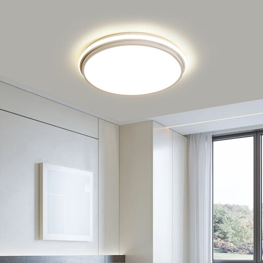 
CLCEY bedroom lamp modern round LED ceiling lamp 2024 new Wasabi style home room lamp Zhongshan lamp 92 9215 white round-40cm unmistakable dimming