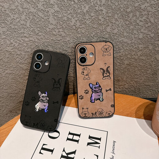 Mai Huan Applicable to Apple 16 promax mobile phone case couple iPhone 16/15pro protective case cute cartoon animation 13/14/15promax silicone leather pattern internet celebrity soft shell [cartoon starling - brown] yellow Apple 14ProMax