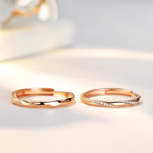 MZMZ Mobius couple ring PT950 platinum pair wedding engagement Valentine's Day birthday gift for girlfriend light luxury model-couple ring