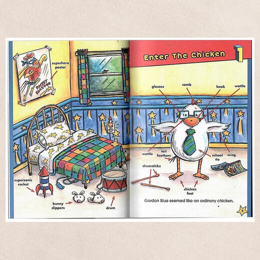 【进口原版 正版桥梁书】英文原版 Kung Pow Chicken 宫保鸡丁1-4册 赠音频 全彩趣味爆笑桥梁章节书 小学生课外阅读 蓝思550-590L 学乐大树Branches系列 美国学乐出版社