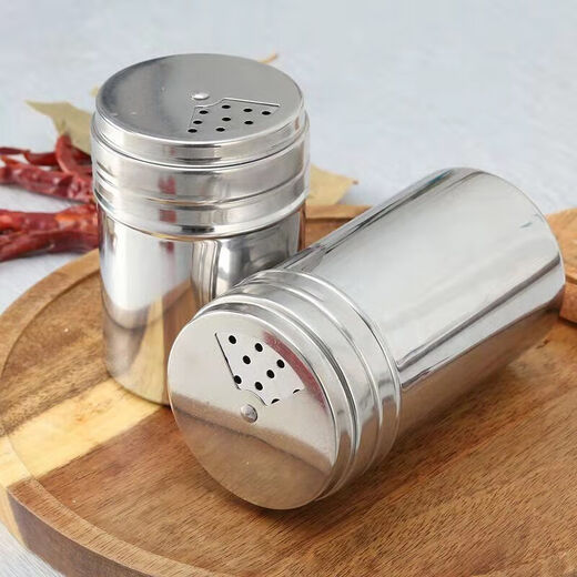 Barbecue essentials stainless steel barbecue seasoning jar sprinkler bottle pepper cumin seasoning jar commercial combination seasoning jar medium size 1 pack screw cap type