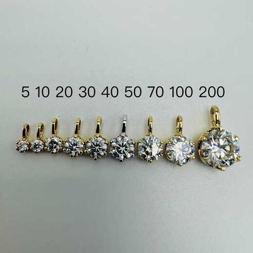Shiyi pure 18k gold stone small pendant 5 points-10 points small round accessories Au750 gold with gold and 10 points diamond 18k yellow pendant (1 piece)