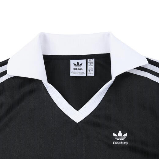 阿迪达斯 adidas【滔搏运动】三叶草女子V-NECK LS TEE长袖T恤 JD2603 M