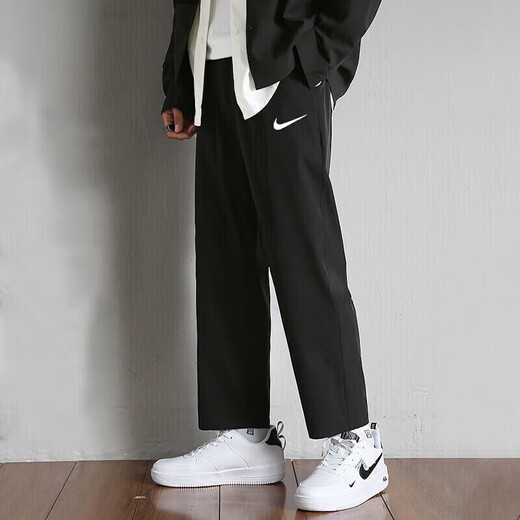 耐克（NIKE）两件套男运动套装 2025夏夏新款时尚外套立领夹克 休闲直筒长裤子 FB7500-010+DM6627-010 S