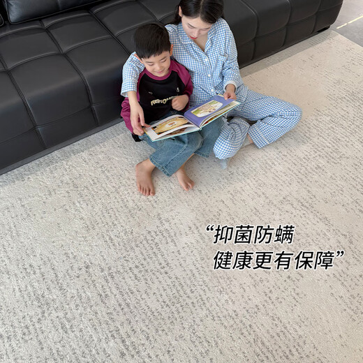 Cartifiya glue-free waterproof, formaldehyde-free, antibacterial, simple, modern, light luxury, non-slip living room carpet, Danish Snow 1.6*2.3 meters