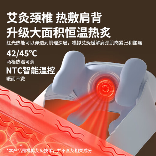 Miaojie government subsidy R3 supreme upgraded version of cervical spine massager shoulder and neck massager massage shawl trapezius muscle waist and leg massage for elders birthday gifts for men and women blue