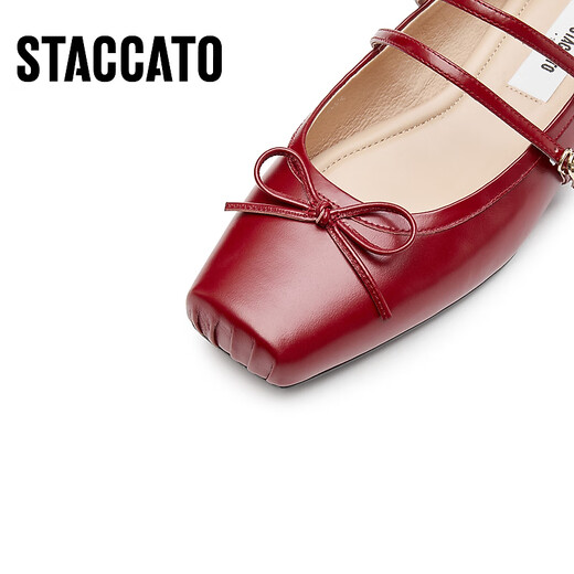 
Sigatu 2025 Spring Spring Dance Music Mary Jane Shoes Butter Single Shoes Women's EA603AQ5 Cherry Red 37