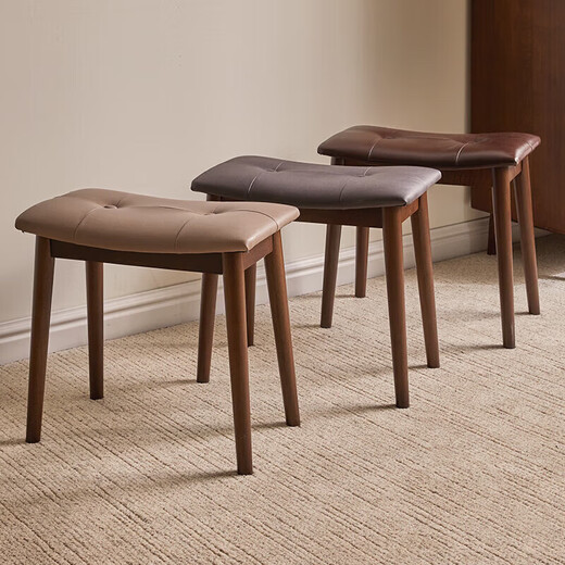 
Jiayi solid wood makeup stool bedroom dressing stool household dressing table stool simple internet celebrity makeup chair with buckle saddle stool