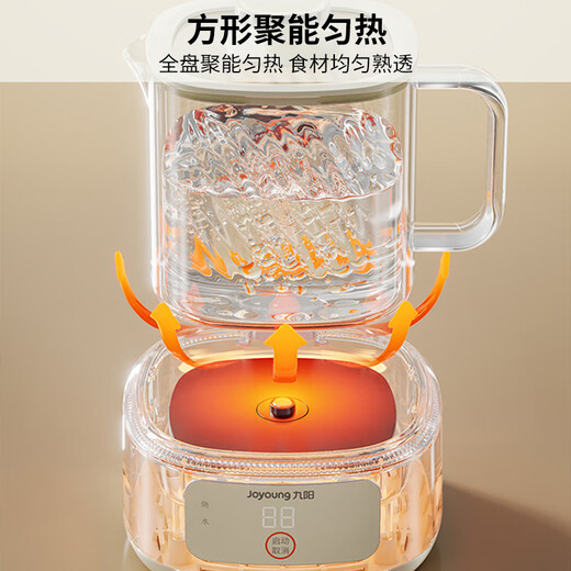 Joyoung Pure Health Pot Mini Household All-Glass Tea Maker 316L Tea Basket 1L Office 0 Metal 0 Glue Constant Temperature Kettle K10D-WY103 (Tea)