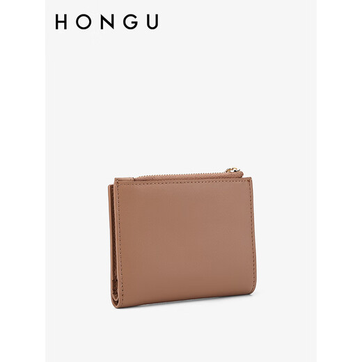 Honggu New Fashion Wallet Women's Short Mini Thin Card Holder Wallet All-in-One Multi-Card Slot Coin Purse Pitch Black