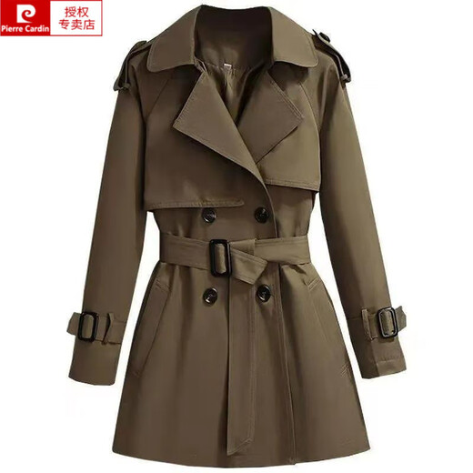 Pierre Cardin Windbreaker Veste pour les femmes 2025 automne et hiver Nouveau petit manteau haut de gamme de femmes haut de gamme de style britannique de style britannique [doublure à double couche] * 753 régulier S