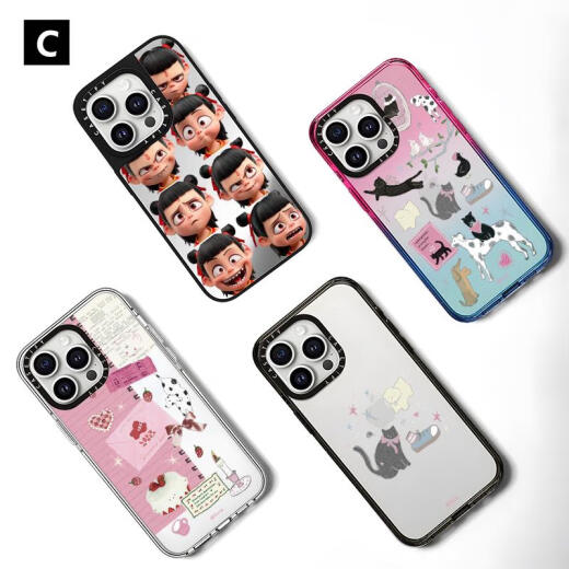 念立岸华强北C家适用iPhone苹果16promax手机壳16plus/16pro潮牌15可爱1413卡通12联名Roria新款联名小狗 CASETiFY黑框透明-CS#12041 iPhone16P