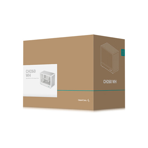 九州风神（DEEPCOOL）CH260电脑主机机箱白色支持M-ATX背插主板/支持360水冷/ATX电源/兼容388mm显卡/Type-C接口