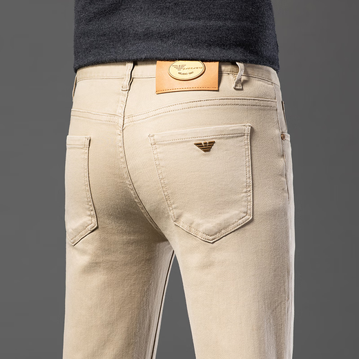 2024 Jeans d'automne et d'hiver pour hommes Slim Elastic Petits pieds polyvalents pantalon haut de gamme décontracté K683 noir 28 2 pieds 1