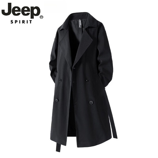 Jeep Spirit Light Luxus High-End Deutsch mittelgroße Windbreaker für Männer Britisch-Stil lässiger Over-Knie-Mantel für Männer lässig neue Produkte Khaki M [Vorschlagen Gewicht 90-120 Jin [Jin gleich 0,5 kg]]