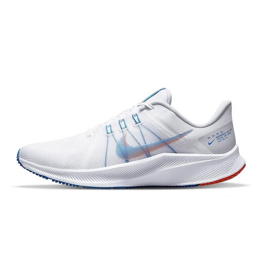 耐克（NIKE）官网官方男鞋运动鞋 25夏季QUEST 5轻便减震透气休闲鞋子跑步鞋男 DA1105-101/白蓝红/ QUEST 4 44.5