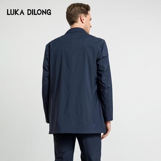 Lucadilong [шерсть + шелковидный шелк] Spring Cool Light Luxury Wool Jacket High Elastic Неиронная деловая куртка Royal Blue M (48)