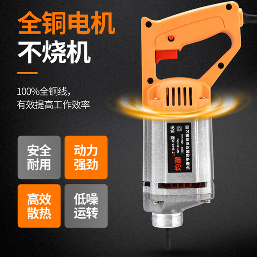 Burning single-phase 220v portable concrete vibrator vibrator construction tool insertion cement vibrator small 3880W+25 type 1 meter rod