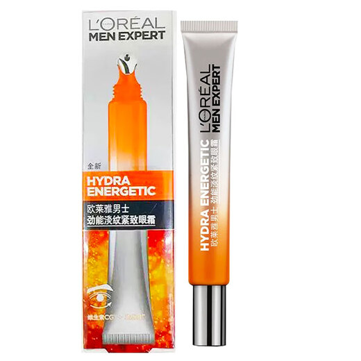 欧莱雅（LOREAL）男士眼霜淡化黑眼圈改善眼袋提拉紧致抗皱日夜眼霜减少细纹皱纹 欧莱雅男士劲能淡纹紧致眼霜