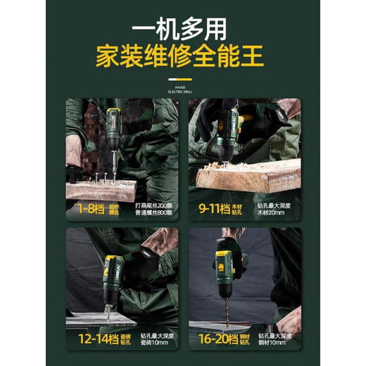 Hulk 12V16V20V bürstenloser wiederaufladbarer Lithium -Batterie -Schraubendreher Industrial Grade Blitzbohrer 6120 6220 75n 5012 Ein elektrisches Einladung 25 n Drehmoment 1500 Millimeter