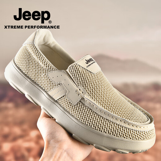 Jeep Herrenschuhe für den Sommer 2025 Neue Leinwandschuhe für atmungsbezogene dünne weiche Sohle -Mesh -Schuhe für Männer.