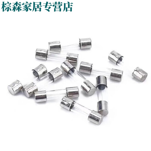 XMSJ玻璃保险丝管0.1A-30A家用电器汽车点烟器行车记录仪充气泵熔断器 6*30盒装10个 F0.5250V