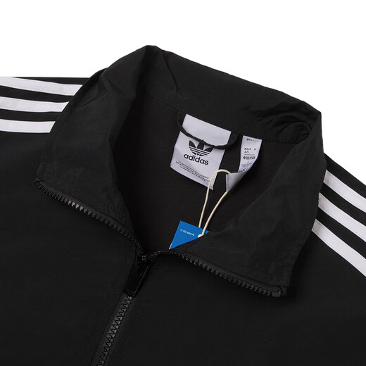 Официальная куртка Adidas 25 Осень Новый Clover Fitness Running Train Training Спортивная одежда повседневная свободная ретро -куртка KB2466/Black/Show Photos 10 XS (170/84A)
