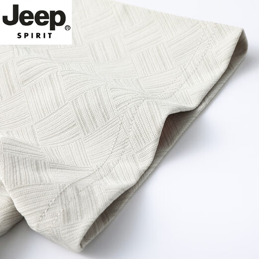JEEP SPIRIT吉普高档7A中年男士夏季圆领短袖t恤冰爽透气爸爸夏装体恤衫 S686哈青 M