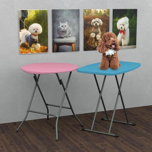 Pet grooming table for dogs and cats portable waterproof bathing table for household small and medium-sized dogs folding grooming table white square large size