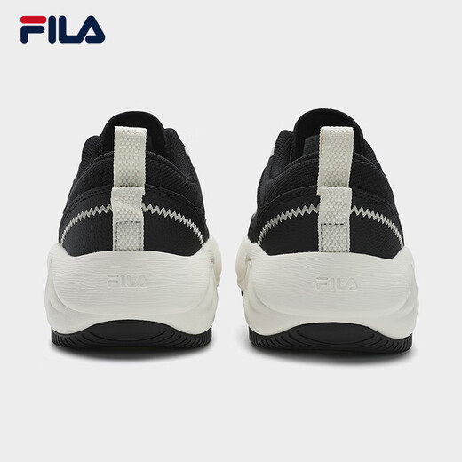 FILA 斐乐官方男鞋COOKIES复古帆布鞋2025夏新款曲奇鞋时尚休闲鞋 黑/奶白-BG 39