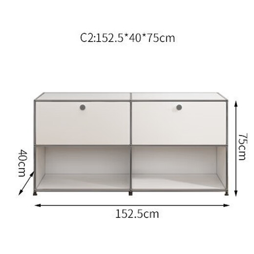 
XMSJ custom-made medieval USM module combination side cabinet stainless steel TV cabinet modern simple ins storage cabinet household use TV cabinet 9227*35*35
