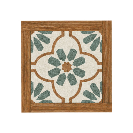 
OUOETY custom self-adhesive floor stickers imitation porcelain tiles flower balcony terrace door tiles paper shop restaurant floor renovation 695 imitation porcelain tiles flower 1 square 2mm