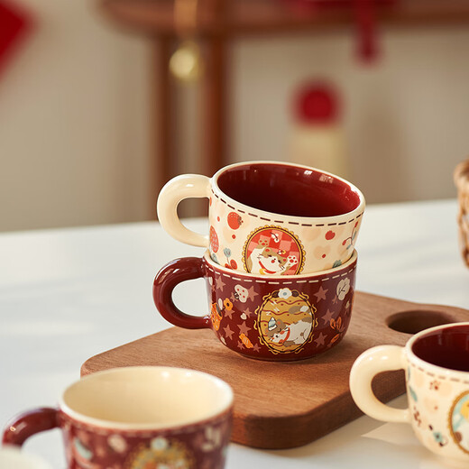 Siyue Cat Cup Set Ceramic Mug Coffee Cup Gift Box New Home Move-In New Wedding Engagement Gift for Best Friend