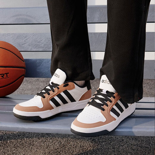 Adidas (adidas) Brettschuhe Herrenschuhe Frauenschuhe 2025 Sommer Neueinstieg Hochwertiges Paar Vielseitiges Low-Top-Sport-Casual-Schuhe JQ3923 Weiß/Schwarz/Earth Brown 43 (265 mm)