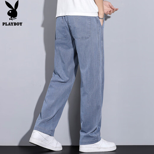 
Playboy (PLAYBOY) Jeans Men's Summer Pants Men's Casual Pants Men's Loose Straight Cool Wide Legs Men's Pants