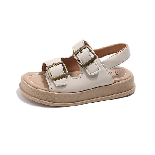 Children's Sports Fashion Sandals 2025 Summer New Boys Soft Bottom Beach Sandals Girls Casual Beige 31/Inner Length 19.4cm